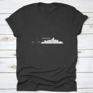 Omaha Skyline - Nebraska - Vector Illustration Trendy Style T-Shirt