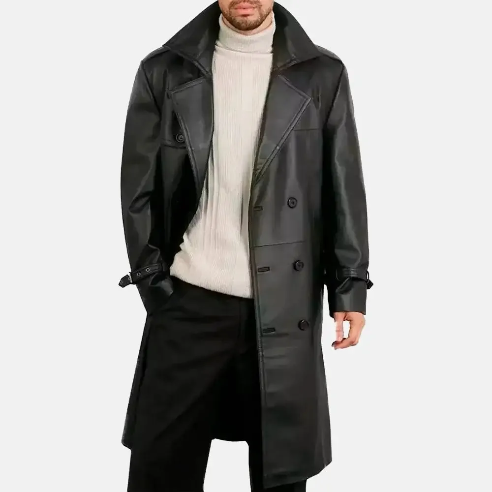 Pioneer Path Double Breasted Mens Duster Coat