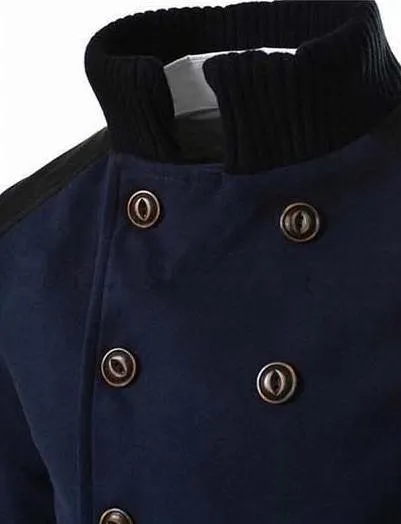 Premium Double Breasted Wool Blend Peacoat