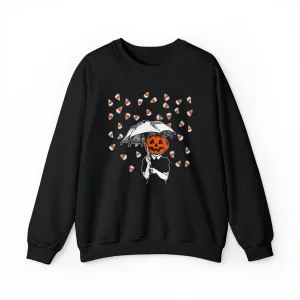 Pumpkin Girl Candy Corn Crewneck Sweatshirt