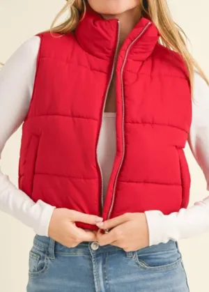 Silas High Neck Zip Up Vest