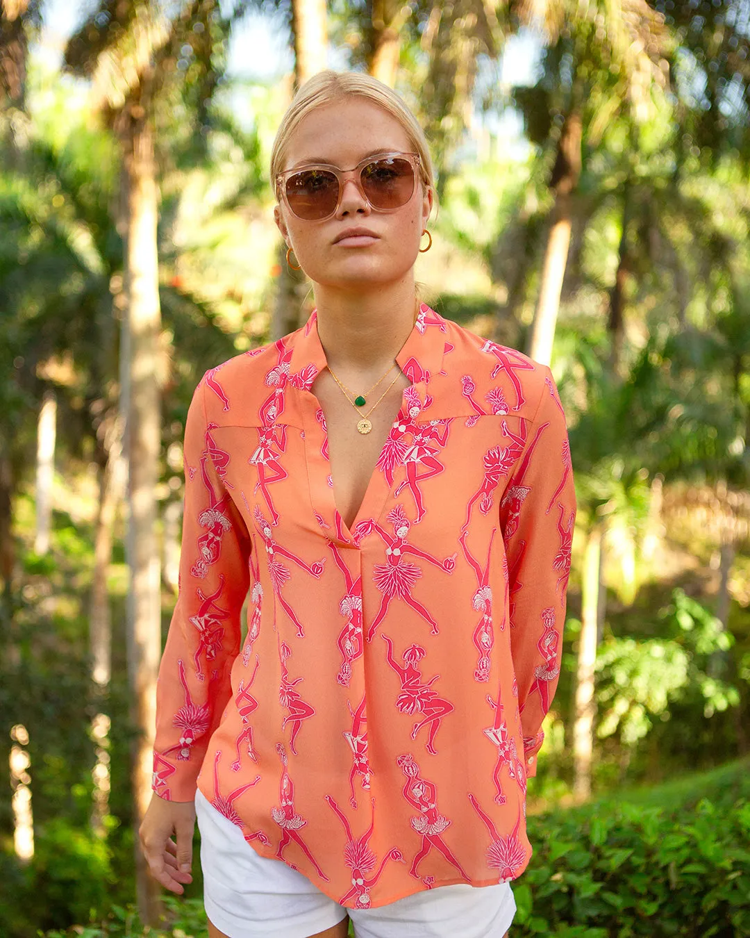 Silk Kim Blouse FRUIT PUNCH