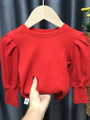 So Chic Puff Sleeve Knit Sweater