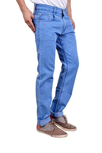 Studio Nexx Men's Denim Regular Fit Jeans (Light Blue, Size - 38)