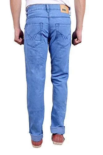 Studio Nexx Men's Denim Regular Fit Jeans (Light Blue, Size - 38)