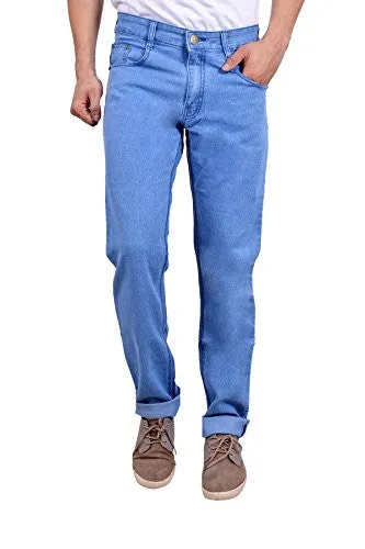 Studio Nexx Men's Denim Regular Fit Jeans (Light Blue, Size - 38)