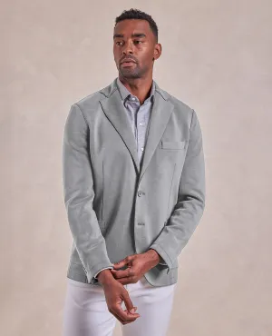 The Luca - Double Knit Soft Jacket - Heather Grey