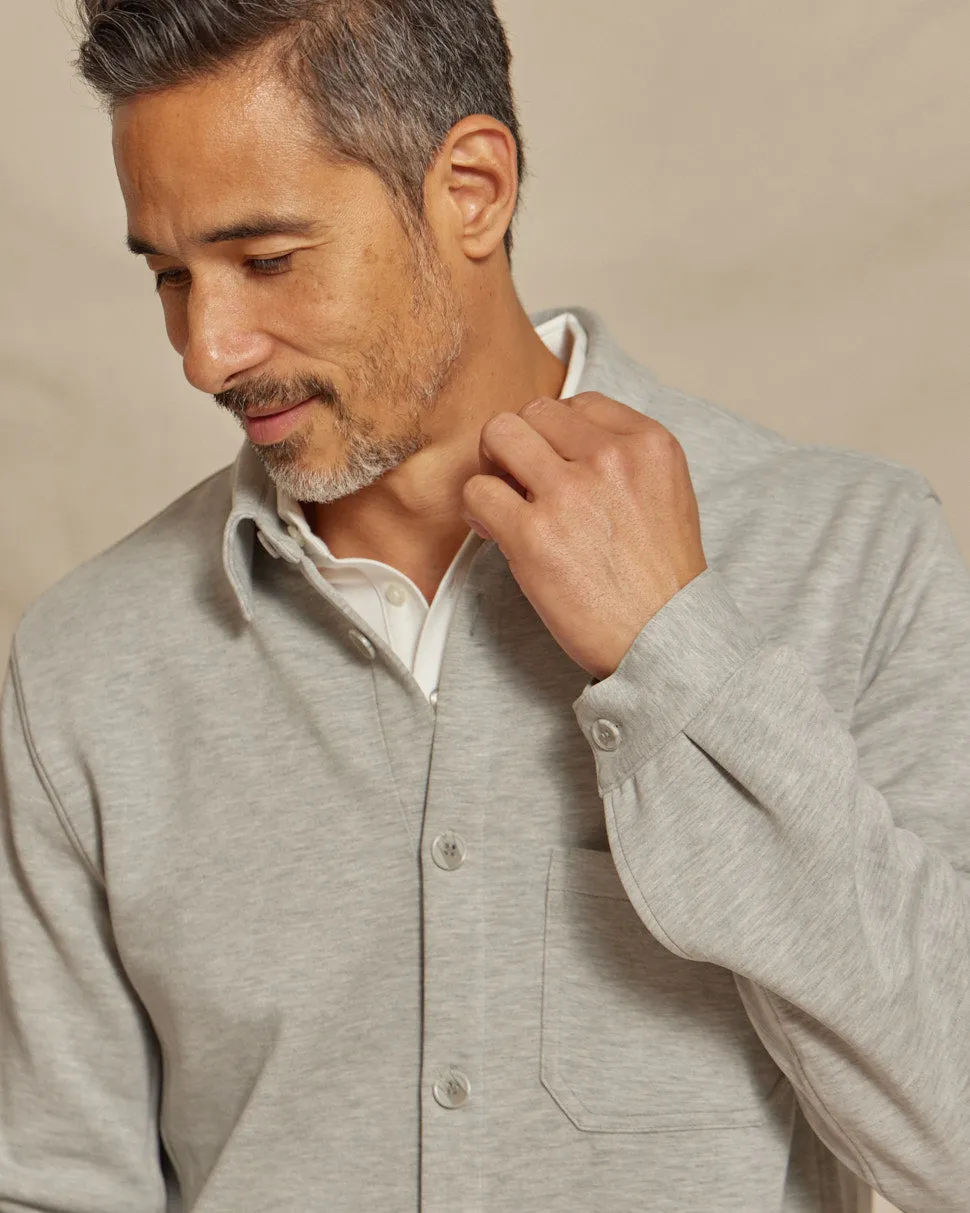 The Noah - Double Knit Chore Coat - Light Heather Grey