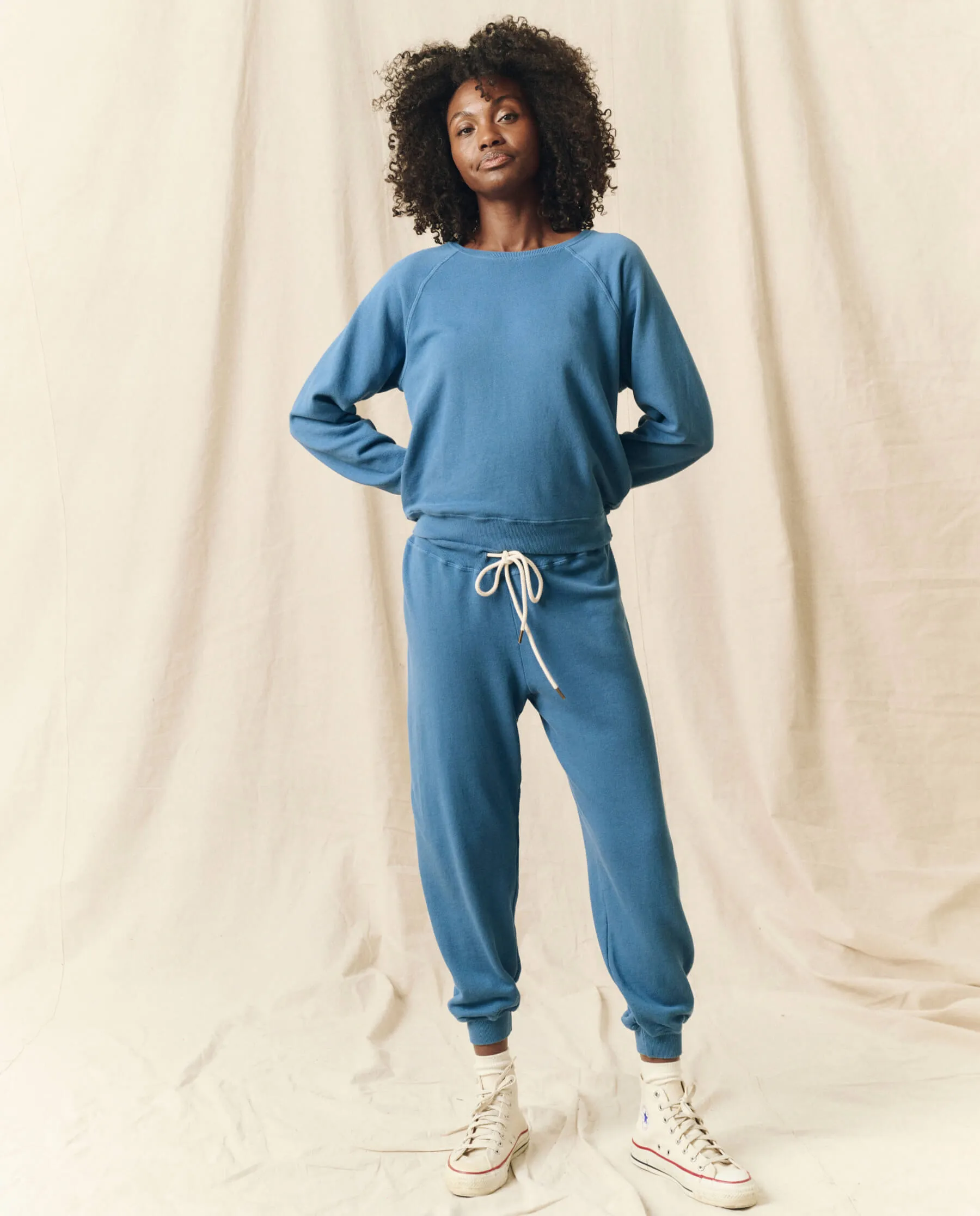 The Shrunken Sweatshirt. Solid -- Glacier Blue