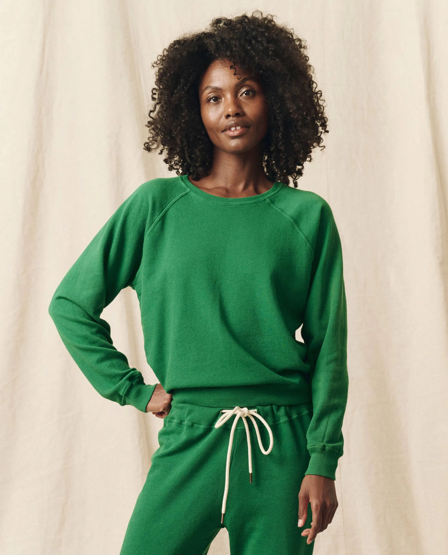 The Shrunken Sweatshirt. Solid -- Holly Leaf