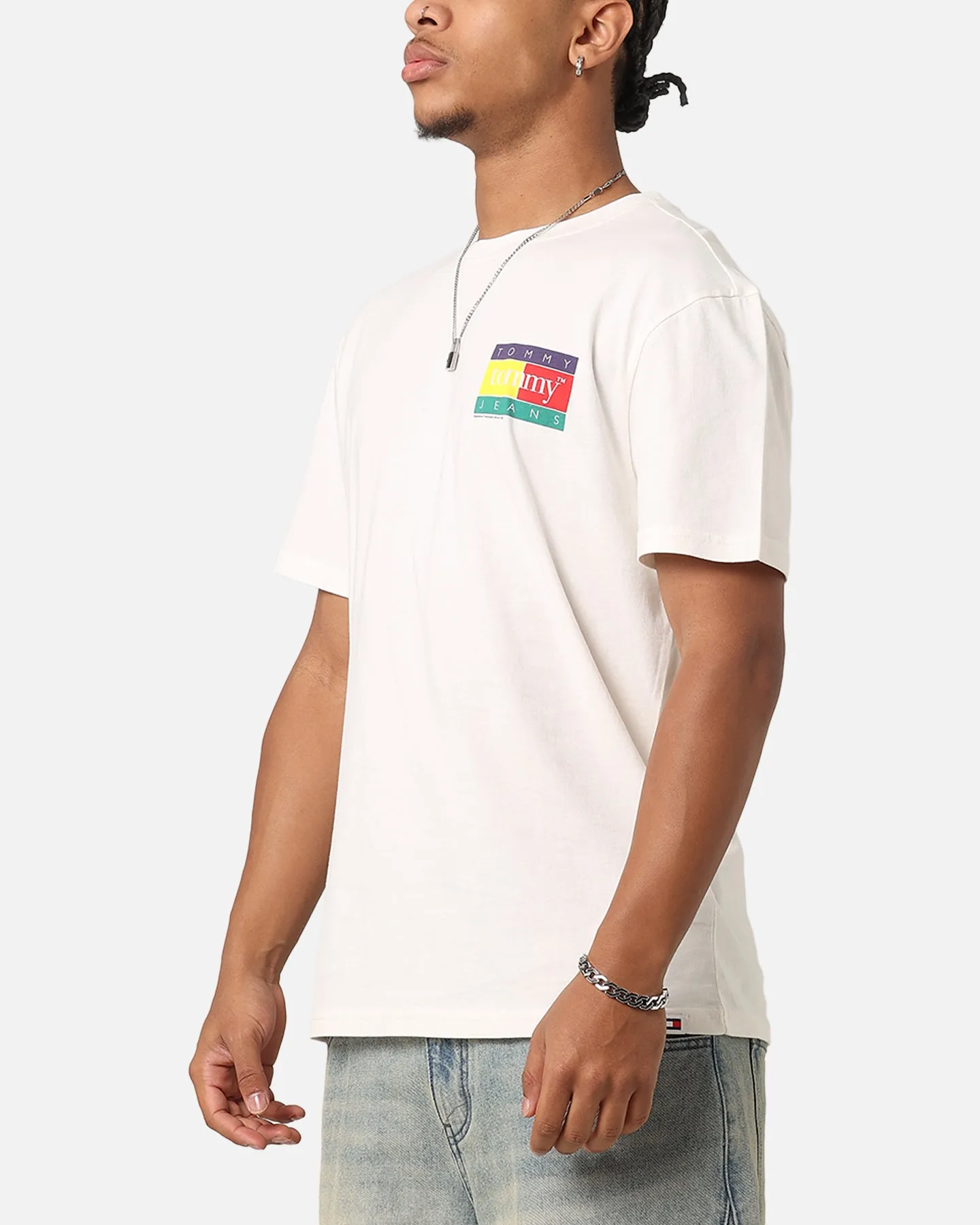 Tommy Jeans Pop Color Flag T-Shirt Ancient White