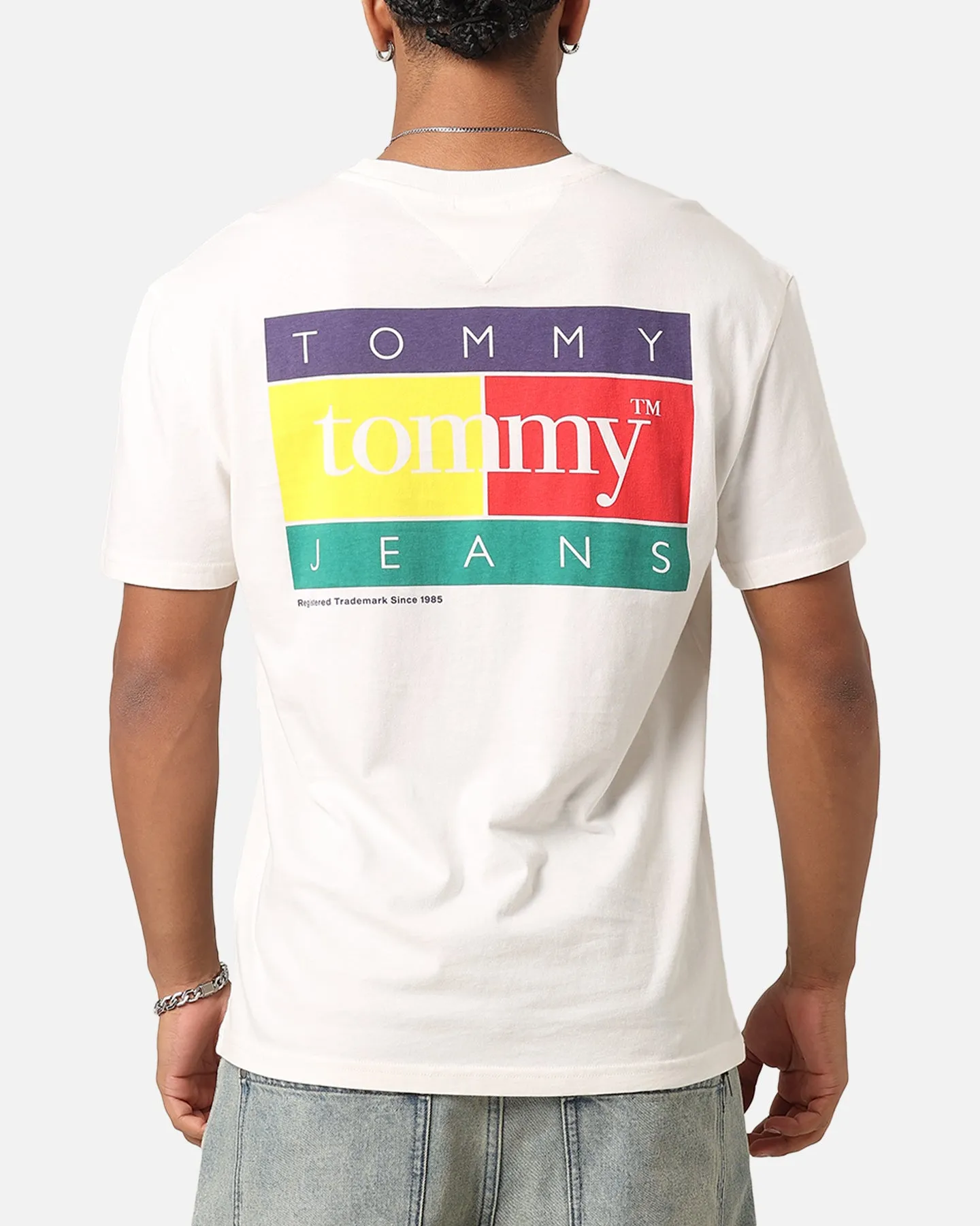 Tommy Jeans Pop Color Flag T-Shirt Ancient White