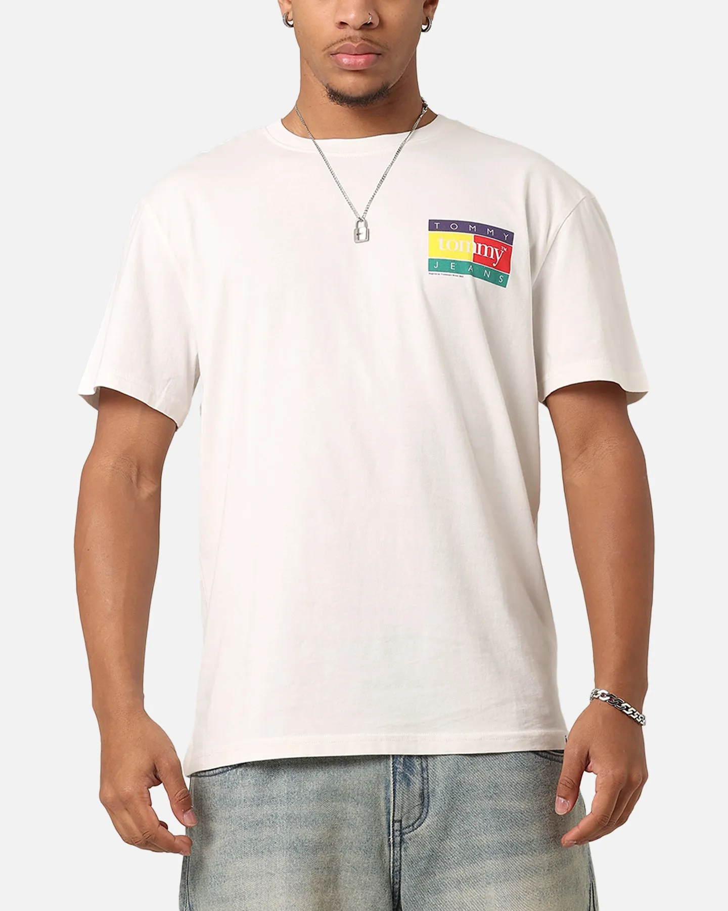 Tommy Jeans Pop Color Flag T-Shirt Ancient White