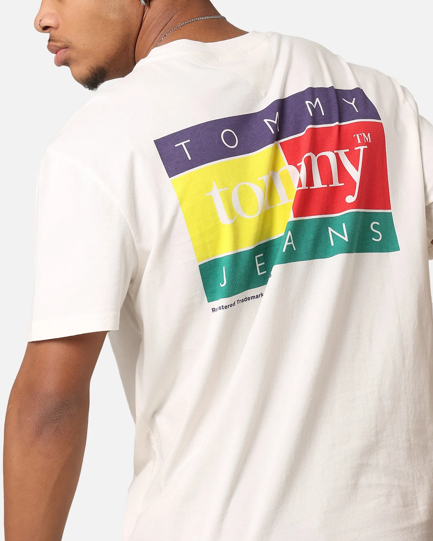 Tommy Jeans Pop Color Flag T-Shirt Ancient White