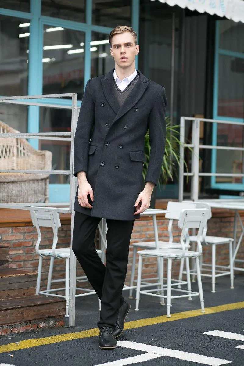 Wool & Cotton Men's Cashmere Coat