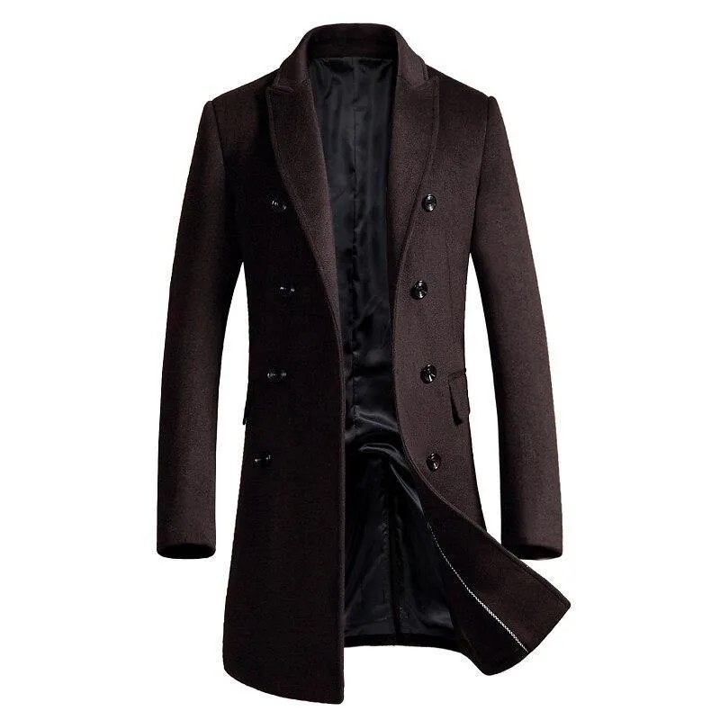 Wool & Cotton Men's Cashmere Coat