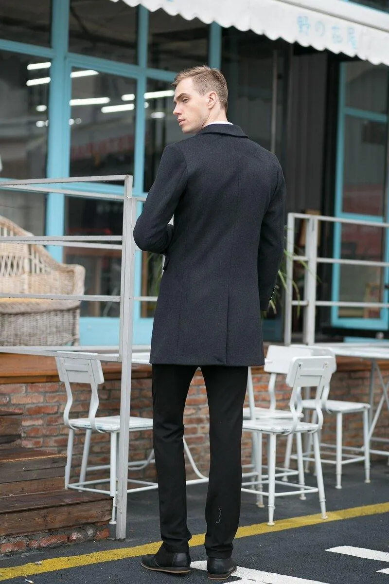 Wool & Cotton Men's Cashmere Coat